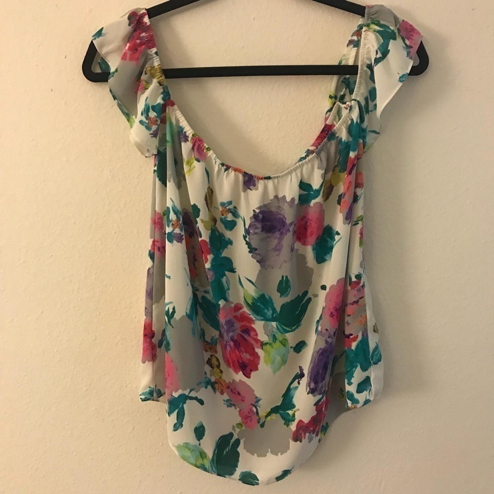 *** Floral Off the Shoulder Blouse